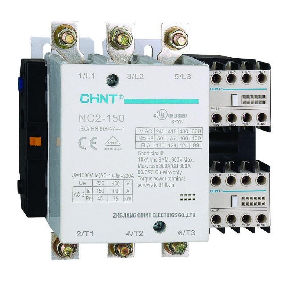 Контактор NC2-150 150А 110В AC-3 50Гц (R) CHINT 236579