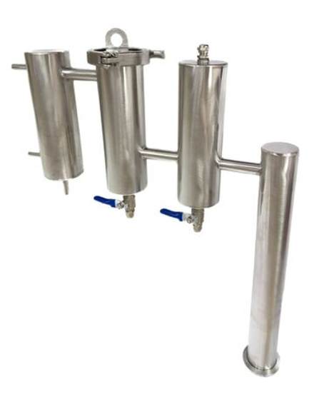 Дистиляционная голова 1,5 дюйма (колонна с двумя сухопарниками)