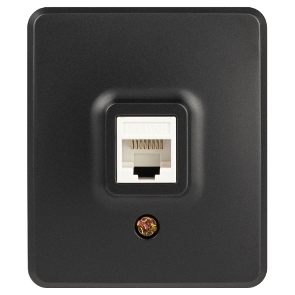 Розетка ЭРА Эксперт 11-3203-05 информационная RJ45 IP20 ОУ антрацит | Эра Эксперт