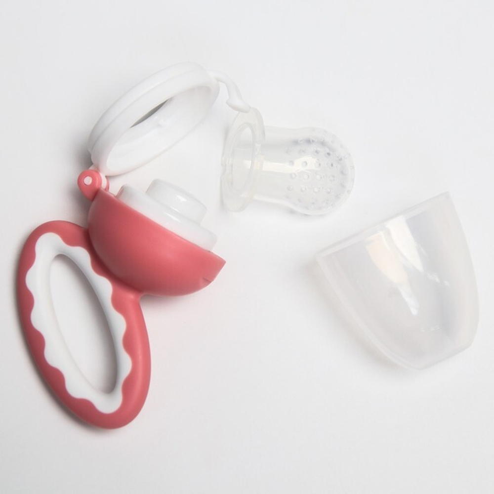 6895054 Ниблер для прикорма с силиконовой сеточкой «Колечко», цвет розовый