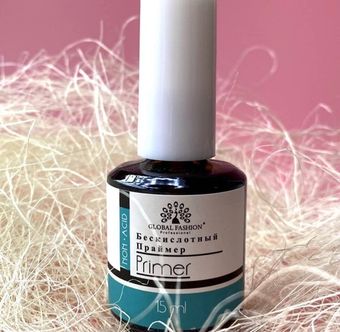 Бескислотный праймер для ногтей, Primer Acid Free Global Fashion 15 мл