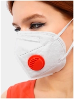 Маска-респиратор медицинская с клапоном ЭирСейф 305 NR FFP3 K (5 слоев) размер M