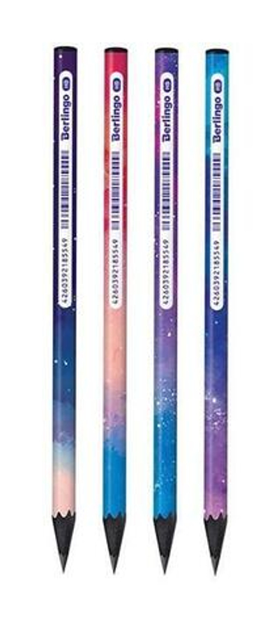 Карандаш ч/г "Universe" HB заточен. черн. дерево, круглый BP01310 (Berlingo)