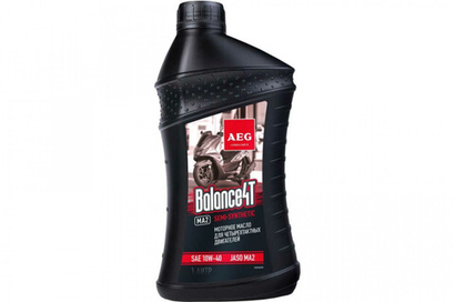 Масло для мототехники 4T AEG 10W40 (1л) п/синтетика
