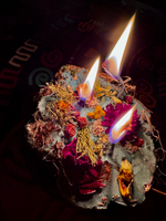 Земляная Свеча. Средняя Синяя. Материализация. Эмоциональный интеллект. Глубина чувств и сновидений + ПОДАРОК