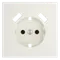 Накладка для розетки с заземлением и защитными шторками, с USB A+A, S70 (хлопок) vls000913