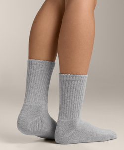 OYSHO Классические свободные носки из смесового хлопка, серый меланж
