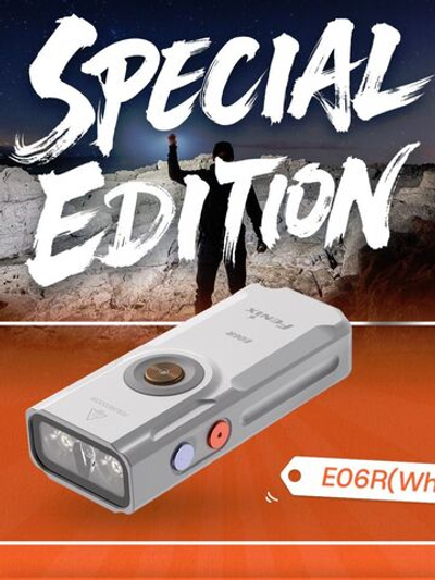 Фонарь Fenix E06R белый (700 лм, УФ, Type-C) на каждый день, лазерная указка, магнит, ультрафиолет,