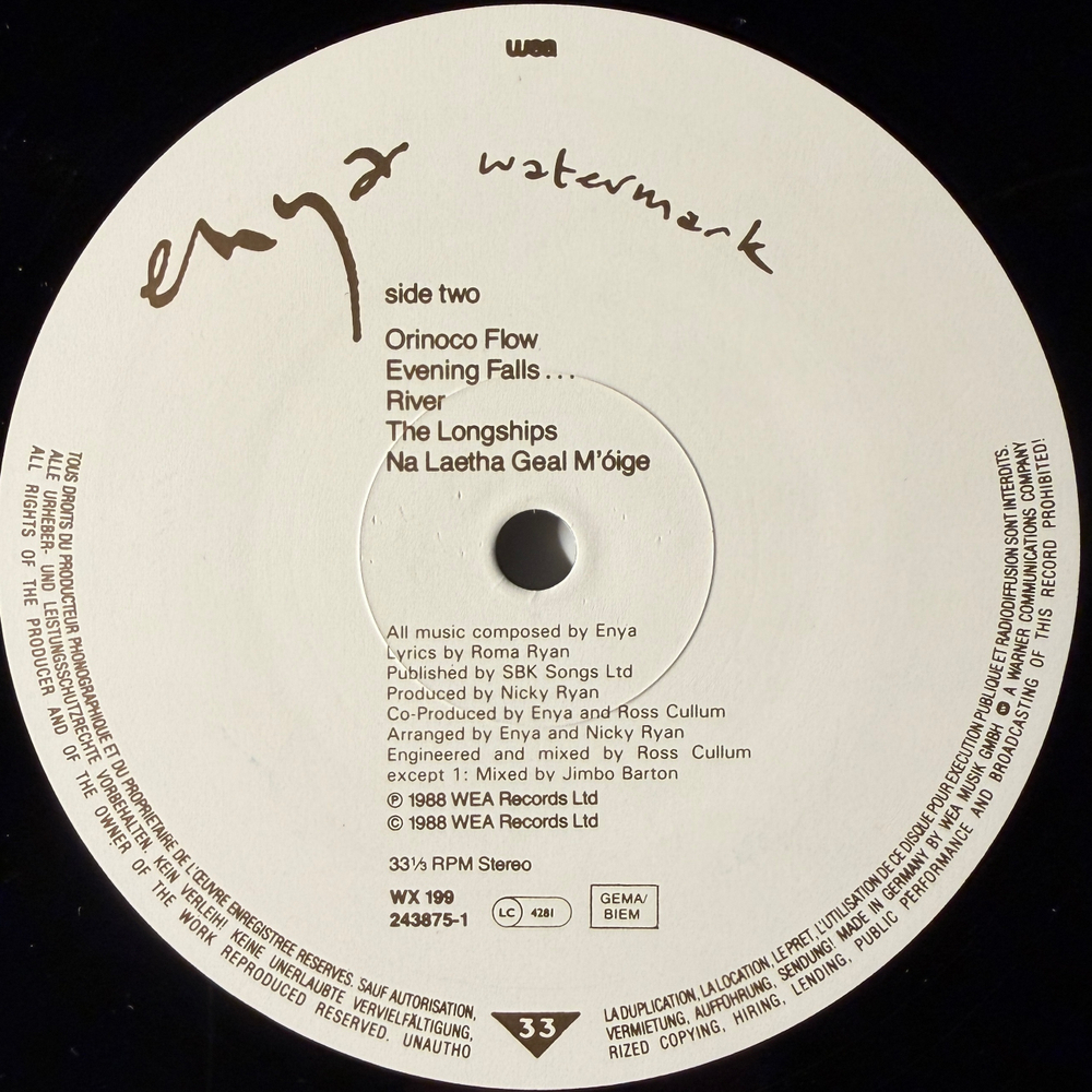 Enya ‎– Watermark (Германия 1988г.)
