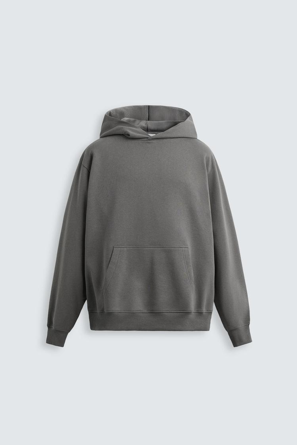 ZARA БАЗОВОЕ ХУДИ С КАПЮШОНОМ, АНТРАЦИТОВО-СЕРЫЙ