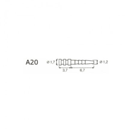 Эндоканальный титановый штифт IKT-A20-V