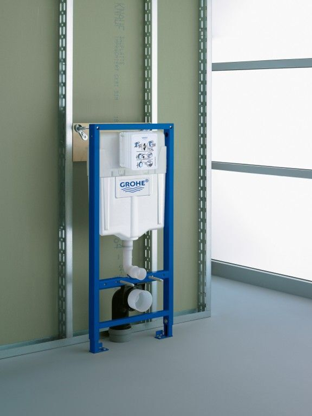 Инсталляция для подвесного унитаза Grohe Rapid SL 38929000 4 в 1 с кнопкой смыва