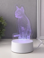 Светильник "Кошка" LED RGB от сети RISALUX 9,5х8,2х17 см