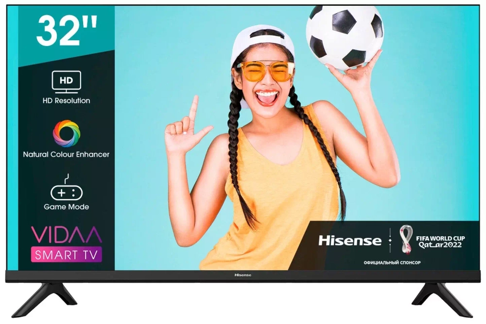 Телевизор ЖК Hisense 32"; 32A4BG (HD 1366x768, Smart TV) черный