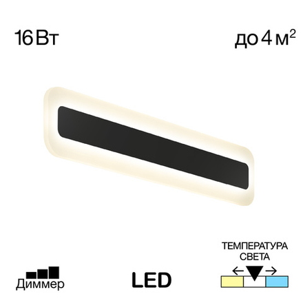 Citilux Тринити CL238541 Настенный светодиодный светильник Чёрный