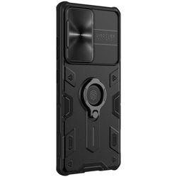 Противоударный чехол с кольцом и защитой камеры Nillkin CamShield Armor Case для Samsung Galaxy S21 Ultra