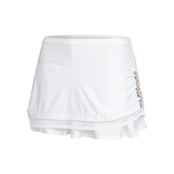 Женская теннисная юбка Lucky in Love Royale Stripe Ruche Skirt Women - White