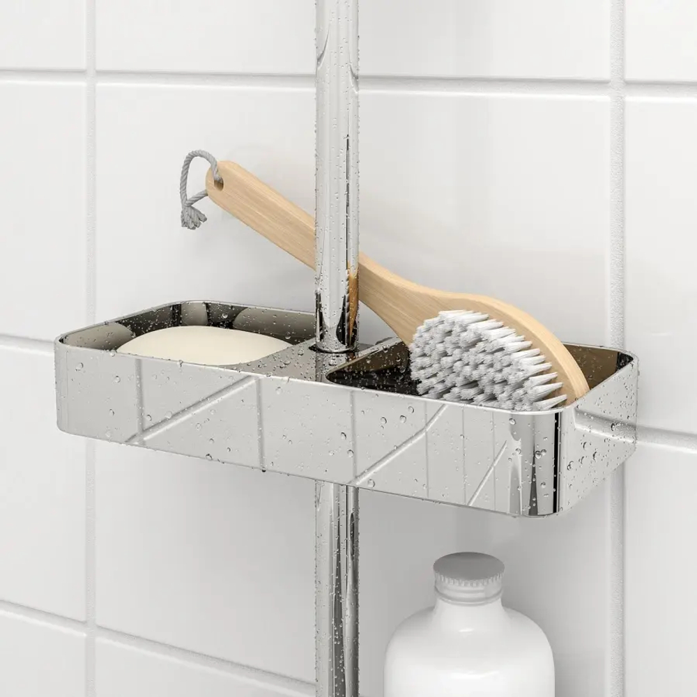 Душевая стойка - BROGRUND IKEA/ БРОГРУНД  ИКЕА, 25х4 см, серебрянный