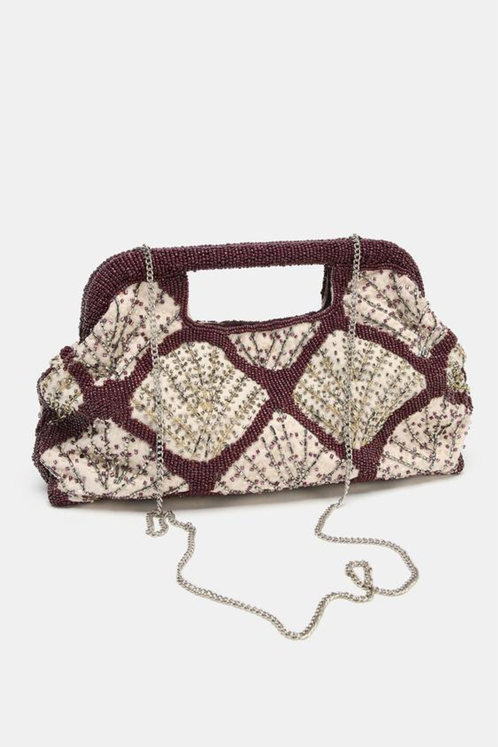 ZARA КЛАТЧ С ДЕКОРАТИВНЫМИ ДЕТАЛЯМИ, РАЗНОЦВЕТНЫЙ