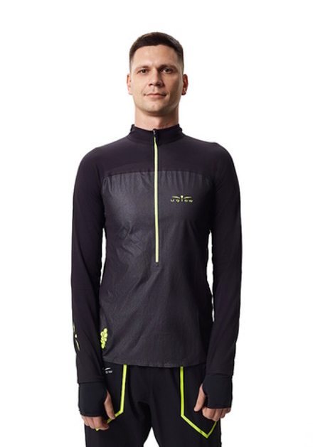 ЛОНГСЛИВ С МЕМБРАННОЙ ВСТАВКОЙ МУЖСКОЙ 3/4 ZIP MEMBRANE | BLACK