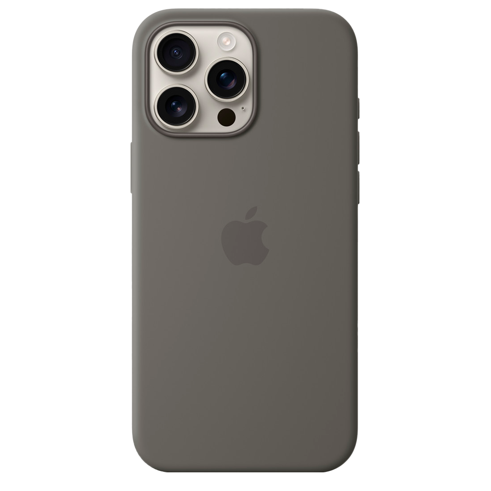 Силиконовый чехол с поддержкой MagSafe Apple Silicone Case для iPhone 16 Pro Max, Stone Gray (Каменно-серый)