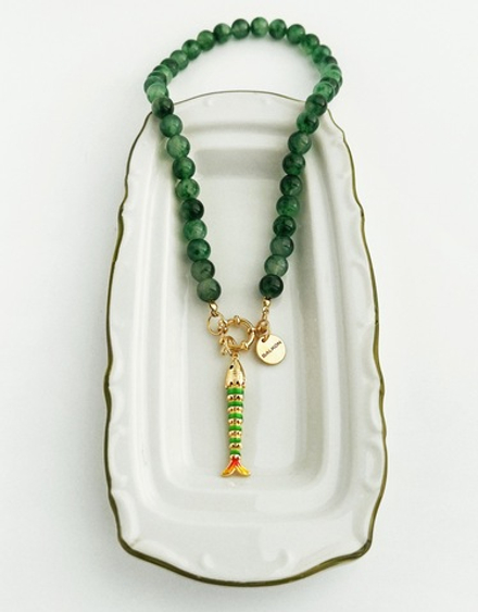 Подвеска Сардина с эмалью