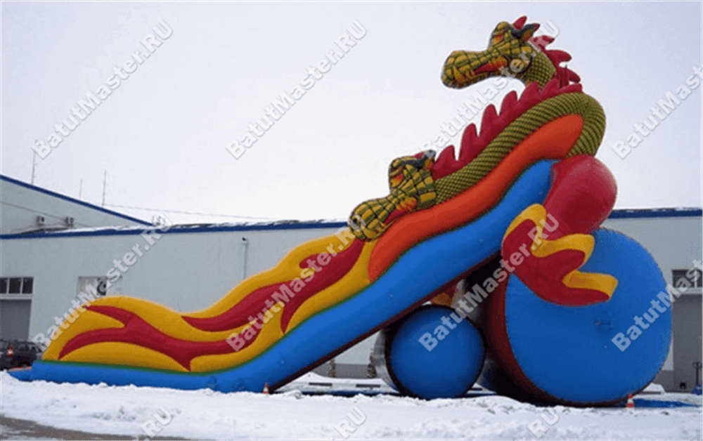 Коммерческий надувной батут "Змей Горыныч 2" 13*6*10