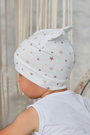 Детская шапка с ушками Звездочки арт ШУ/звездочки