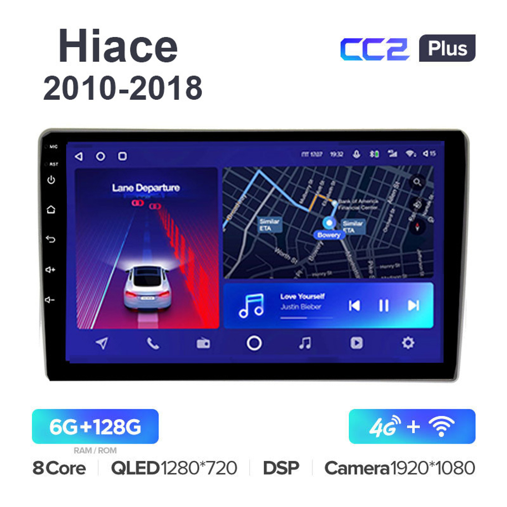 Teyes CC2 Plus 10,2"для Toyota Hiace 2010-2018