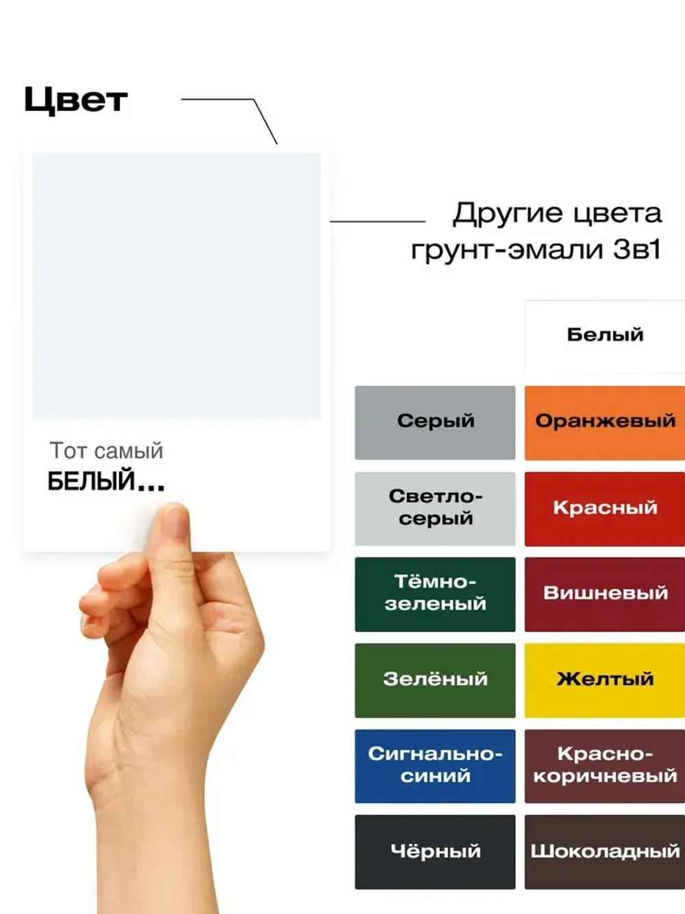 Грунт эмаль по ржавчине 3 в 1, Краска по ржавчине для металла, по дереву, глянцевая, Белая / 0,9 кг