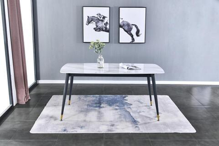 Стол обеденный Ist Casa Рио, 160х80х75 см, белый мрамор