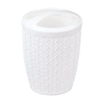 Подставка д/зуб.щеток Вязаное плетение (белый)