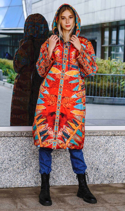 Двустороннее пальто-парка