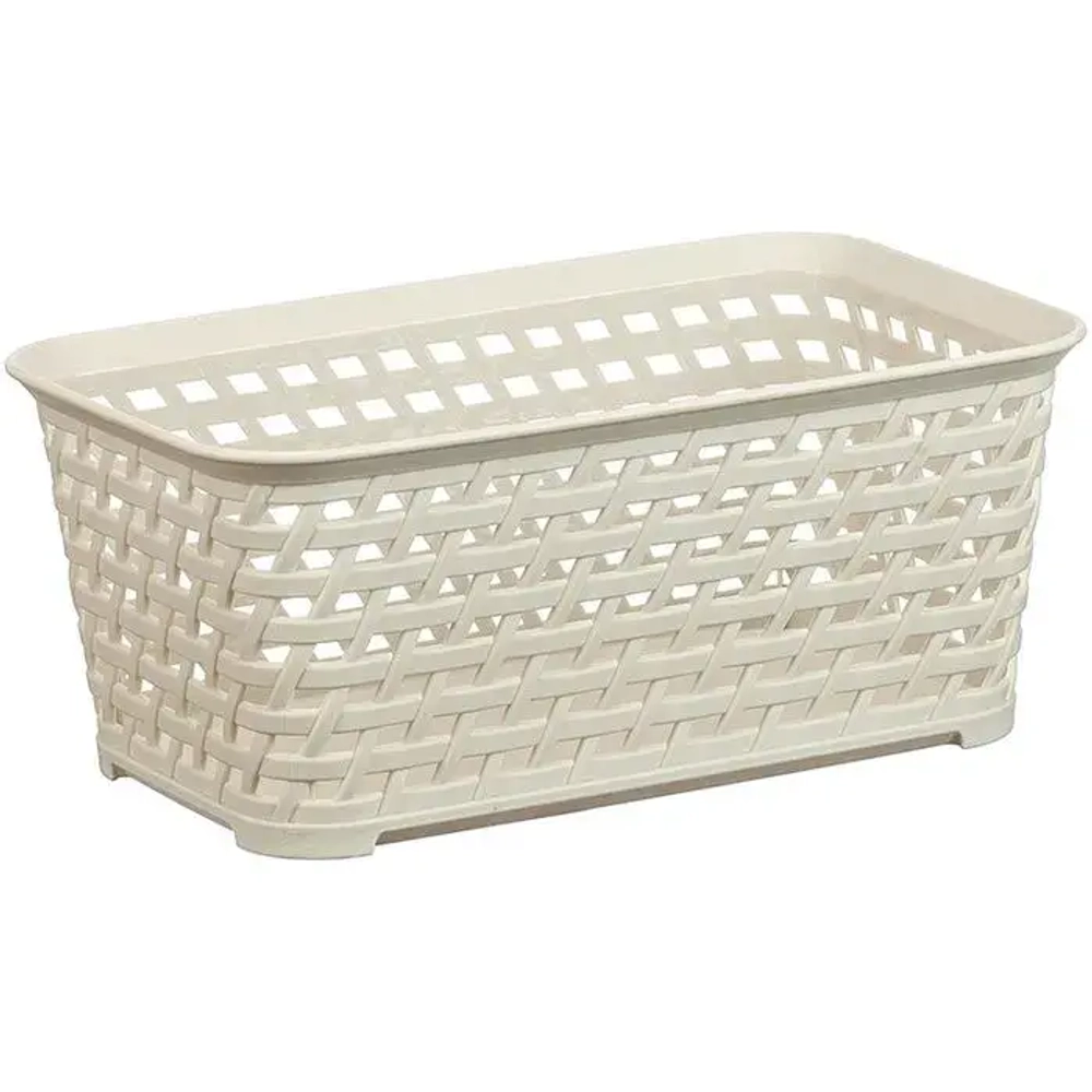 Ящик РОТАНГ 2,2л 240х100мм Бежевый ротанг (комплект 15 шт)