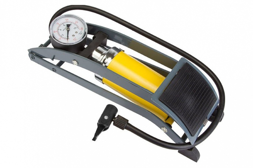 Насос ручной метал. с манометром и шлангом+насадки ММ