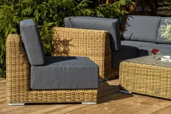 "Капри" трансформирующаяся лаунж-зона из искусственного ротанга, цвет соломенный