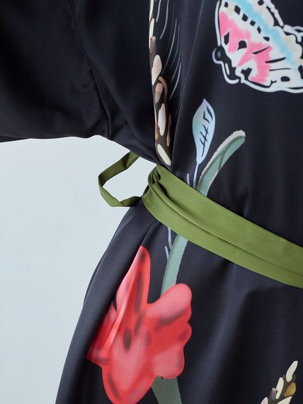 Халат женский шелковый AMELIA