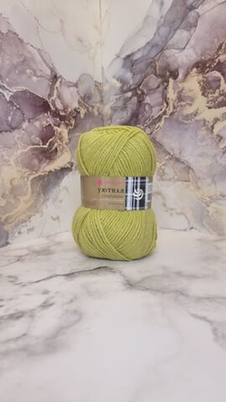 Набор пряжи для вязания Уютная Пехорка 100г х 5 шт Цвет: Липа 37