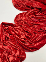 Бархат жатый вискоза с шелком и эластаном красный