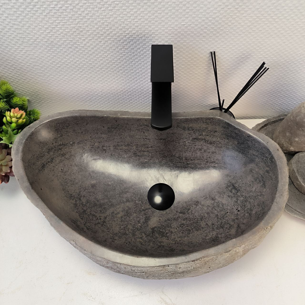 Раковина из речного камня RS-64102 (58*36*15) 0122