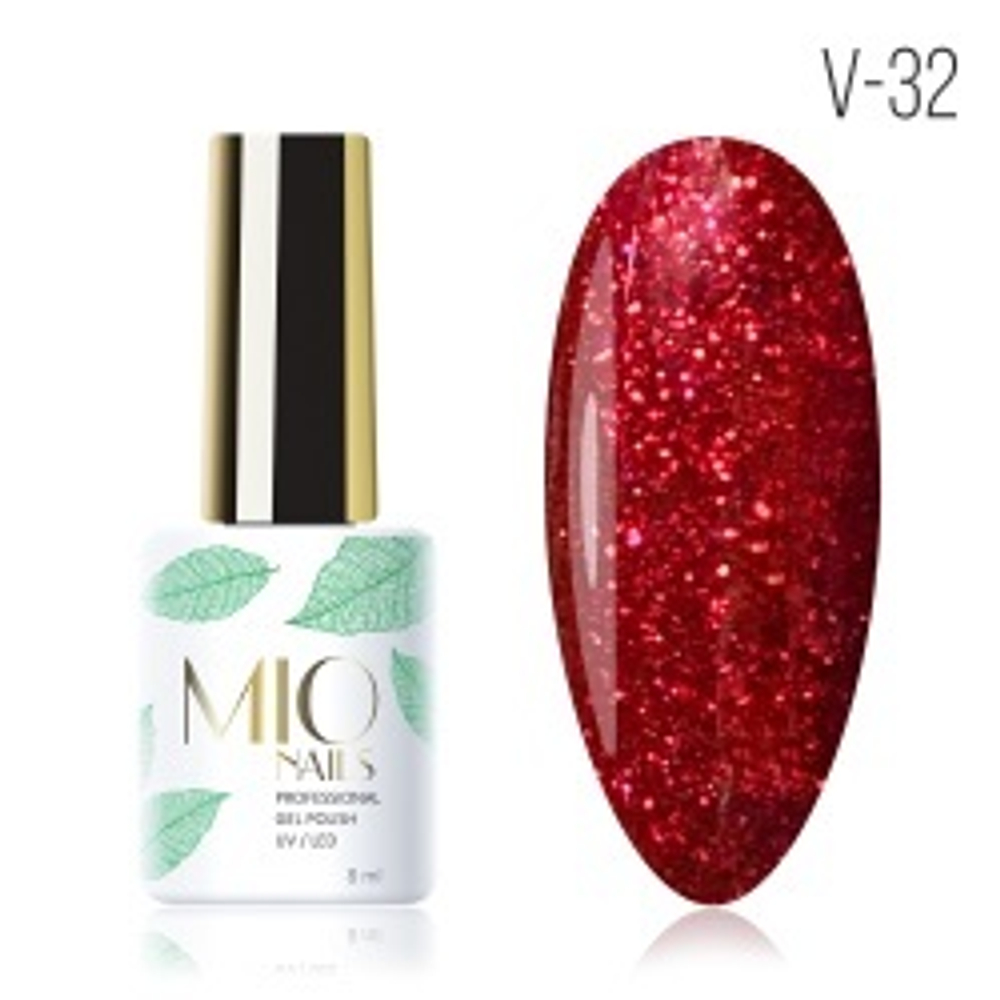 Гель-лак MIO NAILS V-32. Пламя страсти, 8мл.