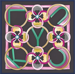 Платок двойной печати 88x88 см AV-HA33701