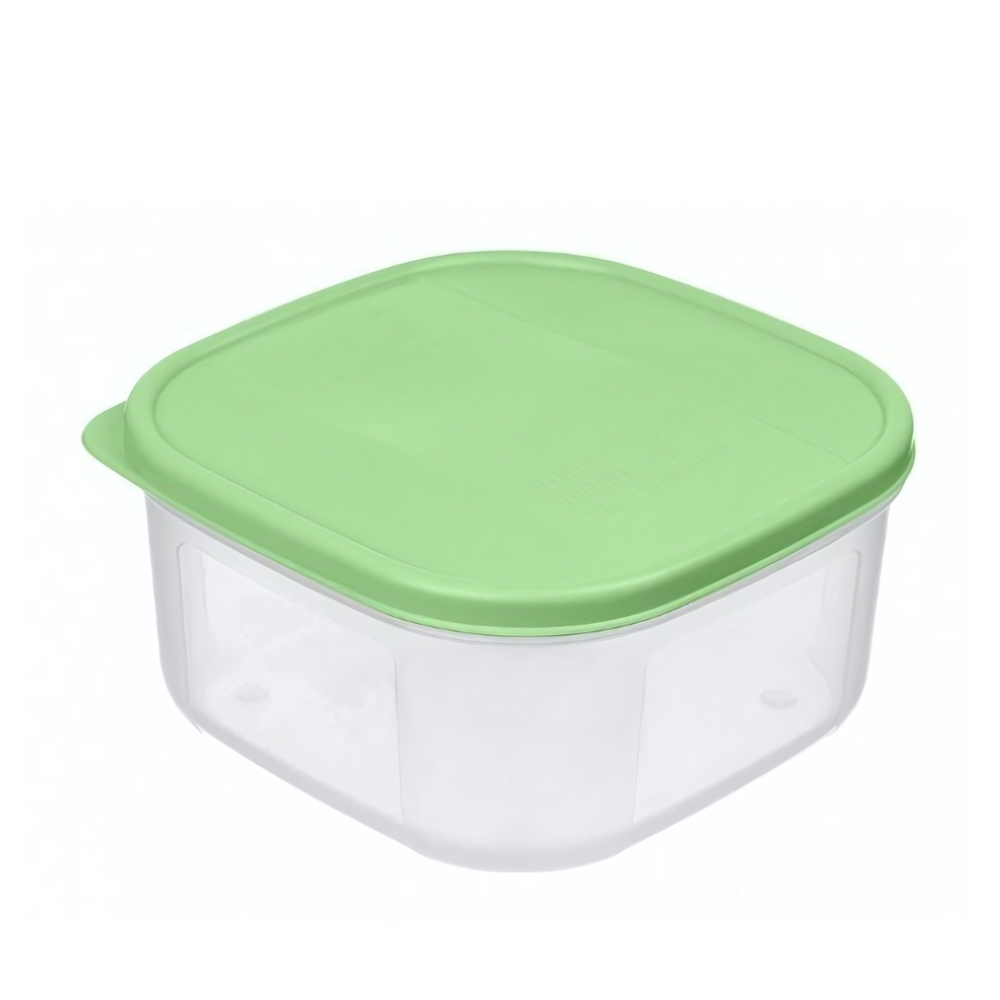 Контейнер для продуктов "Verona" квадратный 0,7л с гибкой крышкой (зеленый)
