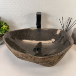 Каменная раковина из речного камня RS-05382 (54*41*15) 0862 из натурального камня
