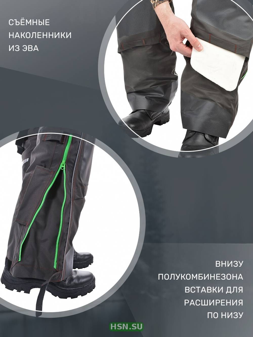 Костюм-поплавок мужской зимний "Rescuer V prosport"-45, hardguard, бирюза (зеленые молнии), ХСН