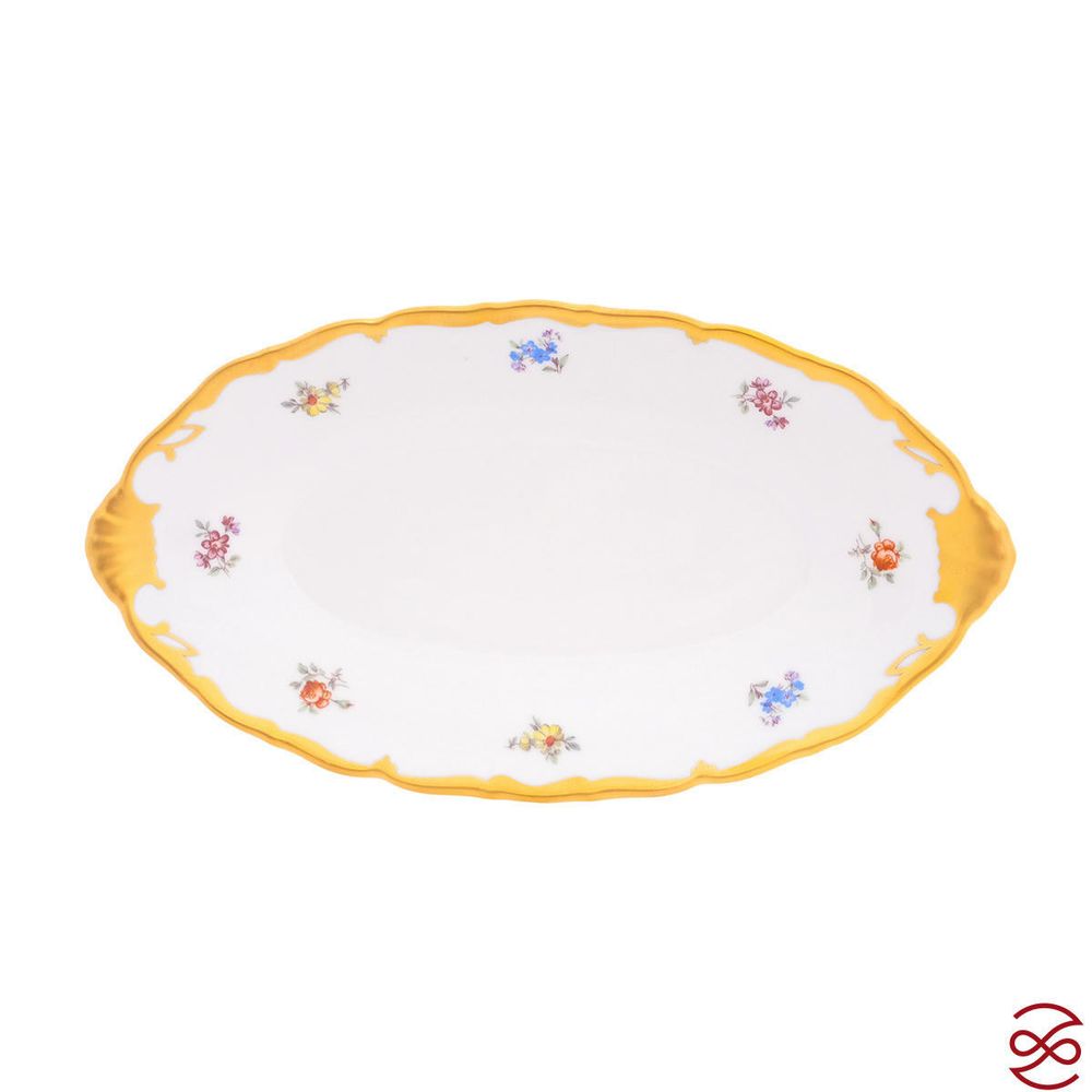 Блюдо овальное Queen's Crown Мелкие цветы 22 см