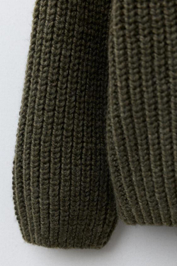 ZARA КАРДИГАН КРУПНОЙ ВЯЗКИ, ХАКИ