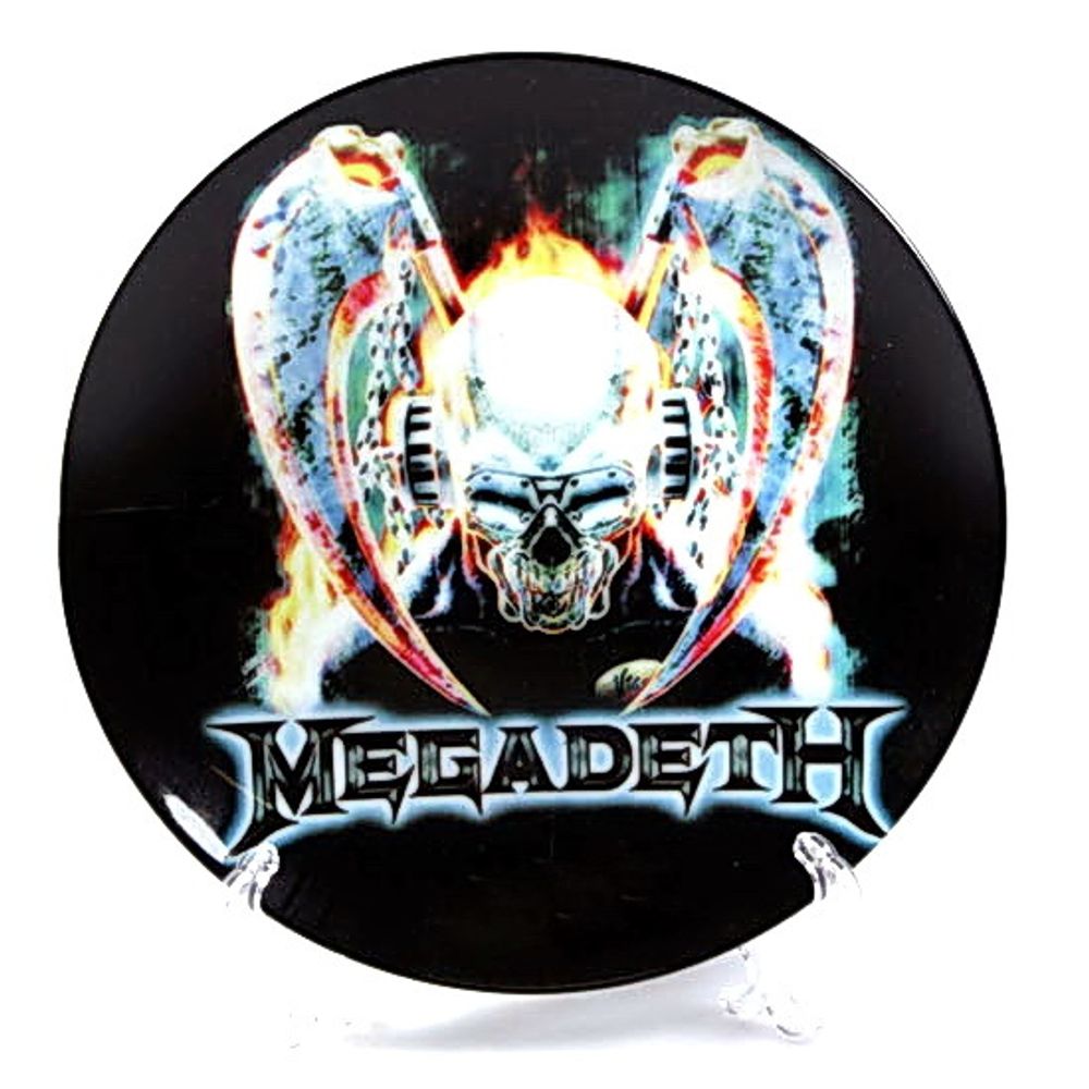 Тарелка Megadeth ( череп с крыльями )