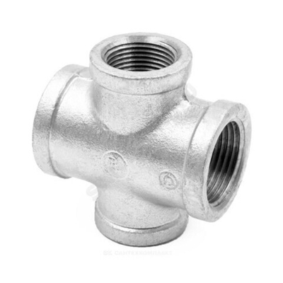 Крестовина чугун оцинкованная ВР/ВР Fittex PLUS