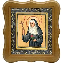 Святая Рита Кашийская. Икона на холсте.
